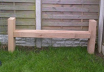Single timber bench seat with sides